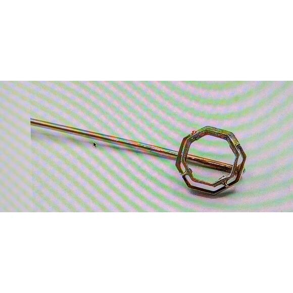 Antique 14K White Gold Straight 2" Long Stick Pin 1.1g - Picture 5 of 11